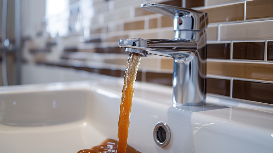 Hnedá voda z umývadla il