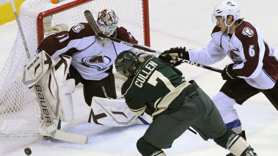 Peter Budaj v zápase proti Minnesote
