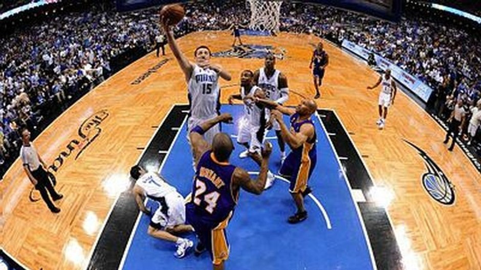 Finále NBA Orlando Lakers panoramatic