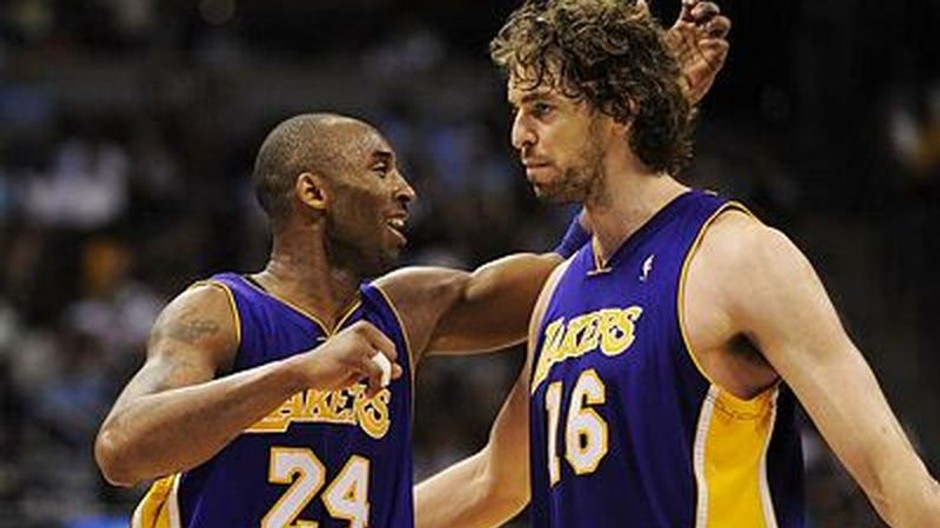 LA Lakers Bryant a Gasol
