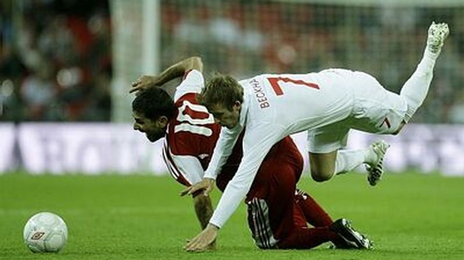 Beckham v repre vs Andorra