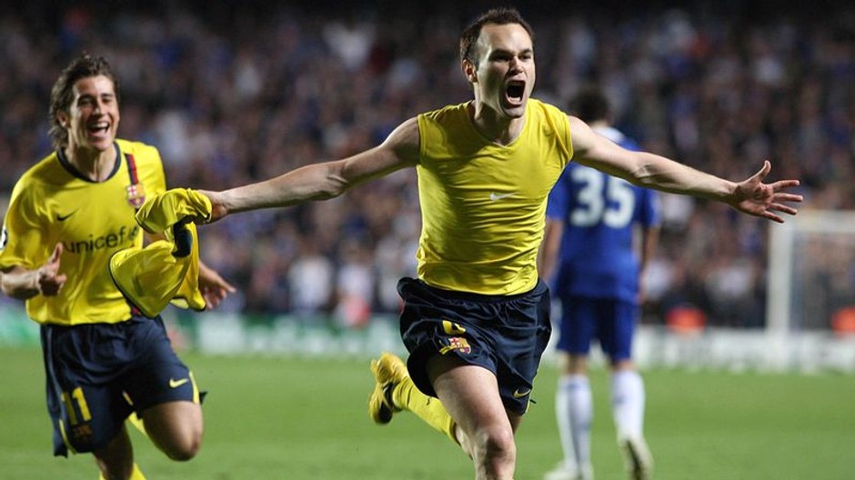 Iniestov gol Barcelony v Chelsea