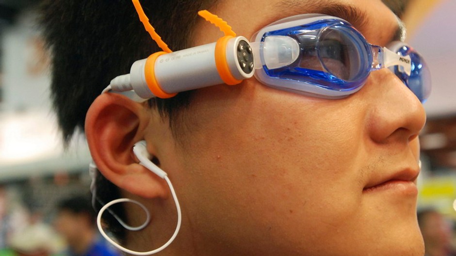 Ukážka vodotesného mp3 prehrávača