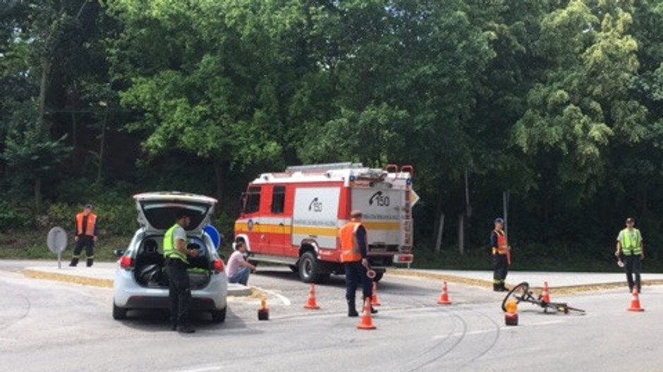 zrážka auta s cyklistom na Myjave