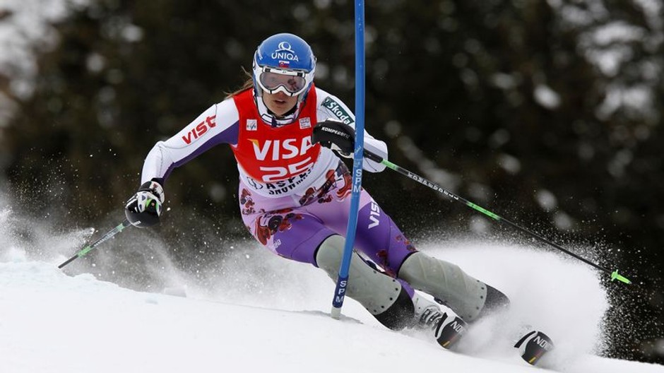 Veronika Zuzulová v slalome v Aspene