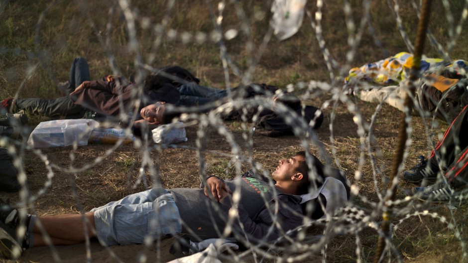 migranti maďarsko-srbská hranica Ásotthalom archívna foto