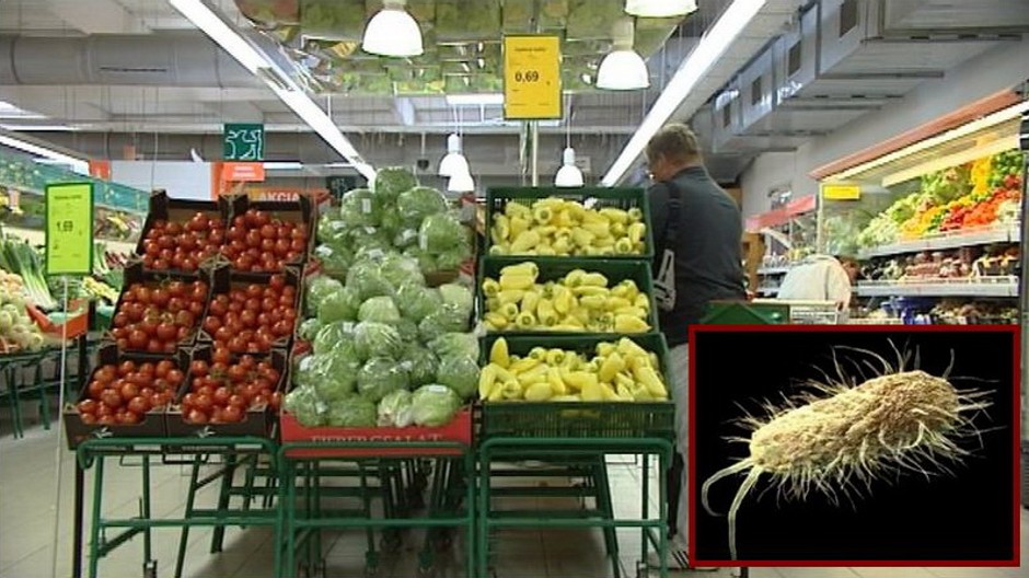 Zelenina v obchode, nebezpečná baktéria e-coli
