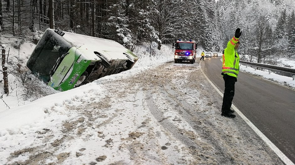 Autobus pri Donovaloch, nehoda
