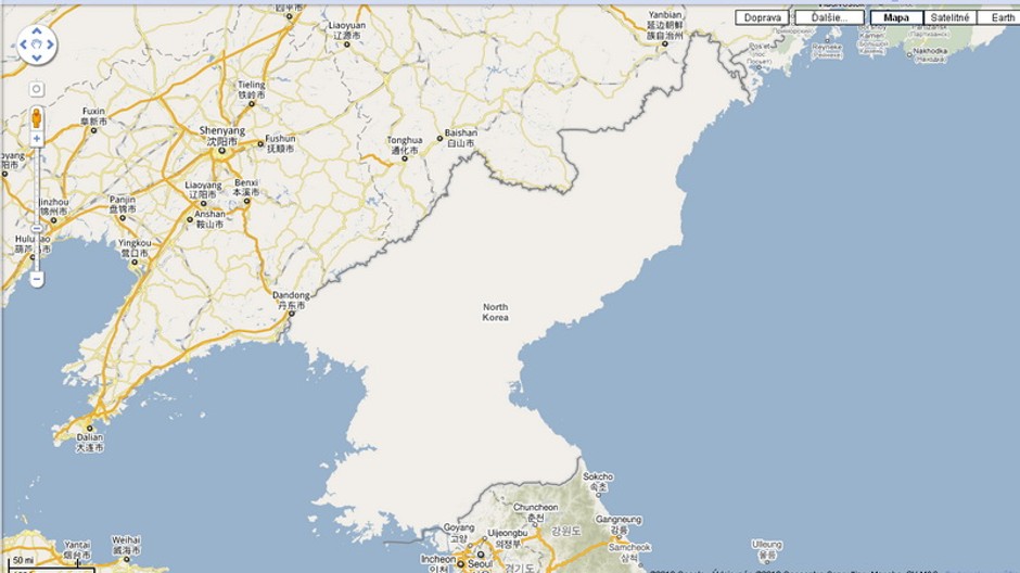 Severná Kórea mapa
