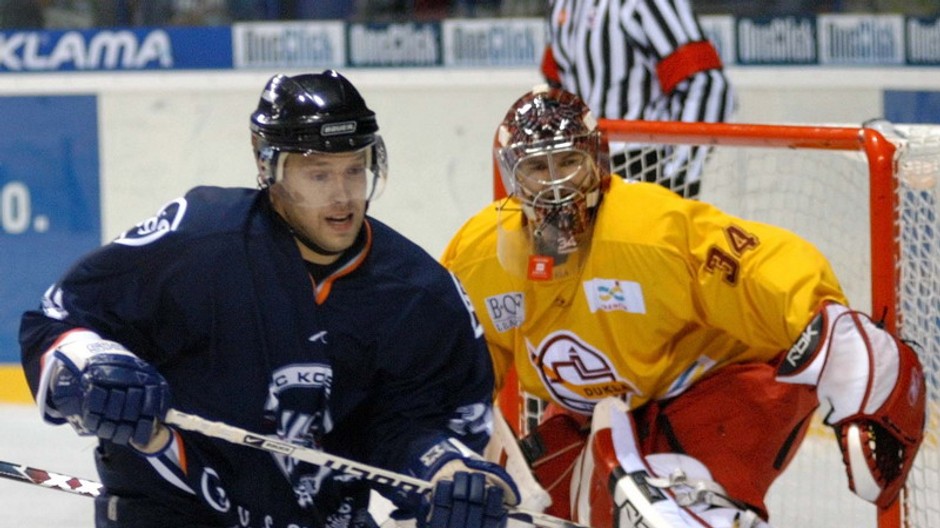 Jiří Bicek v zápale hry.