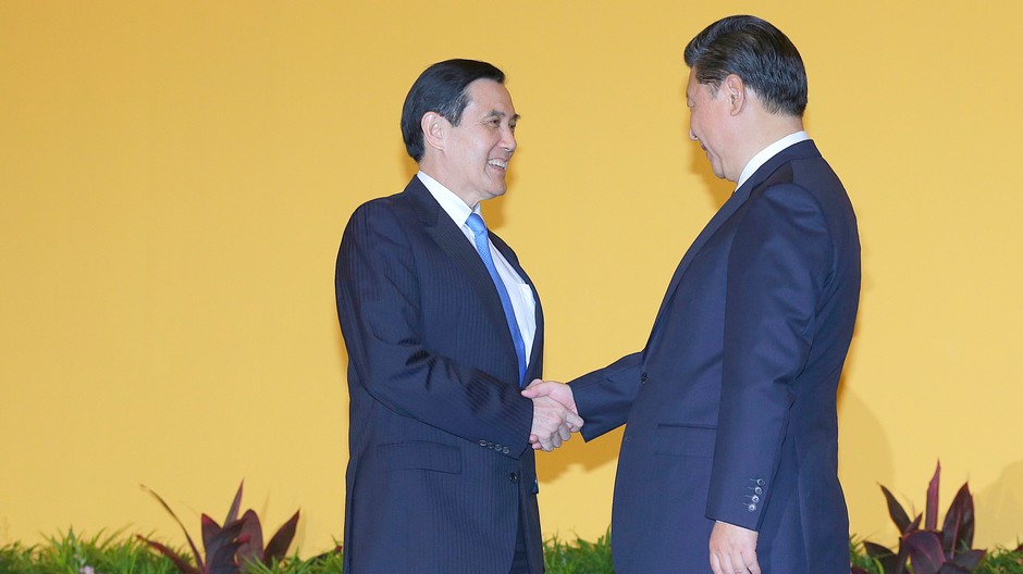 Čínsky prezident Si Ťin-pching taiwanský prezident Ma Jing-ťiou