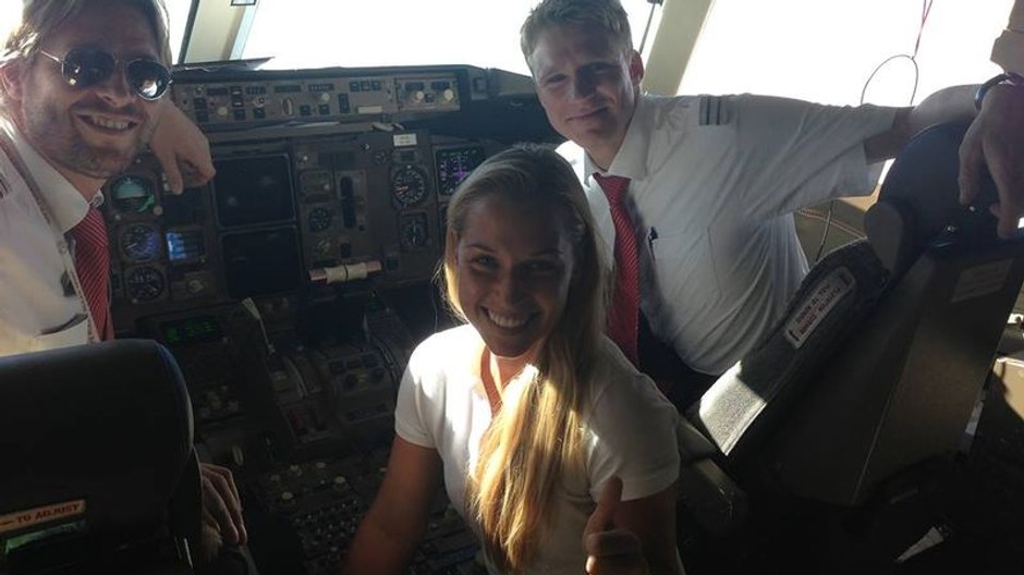 Cibulková v kokpite