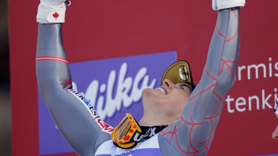 Eric Guay oslavuje triumf na MS v GaPa