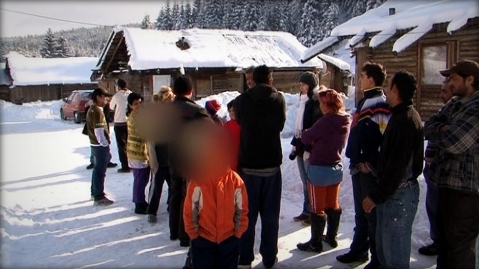 Rómovia rómska osada osadníci zima sneh