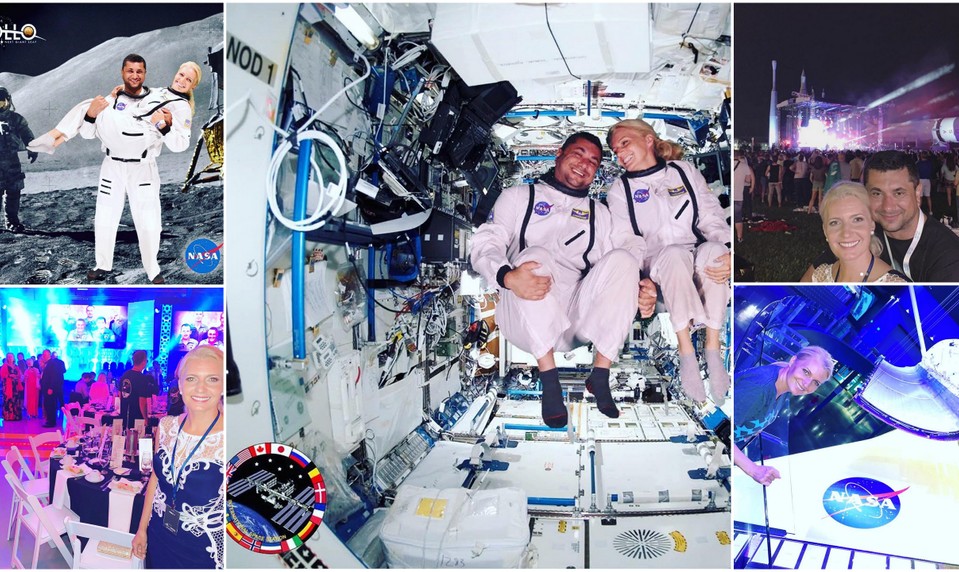 Moderátorka TV JOJ Aneta Parišková oslavuje pristátie na Mesiaci v americkej NASA