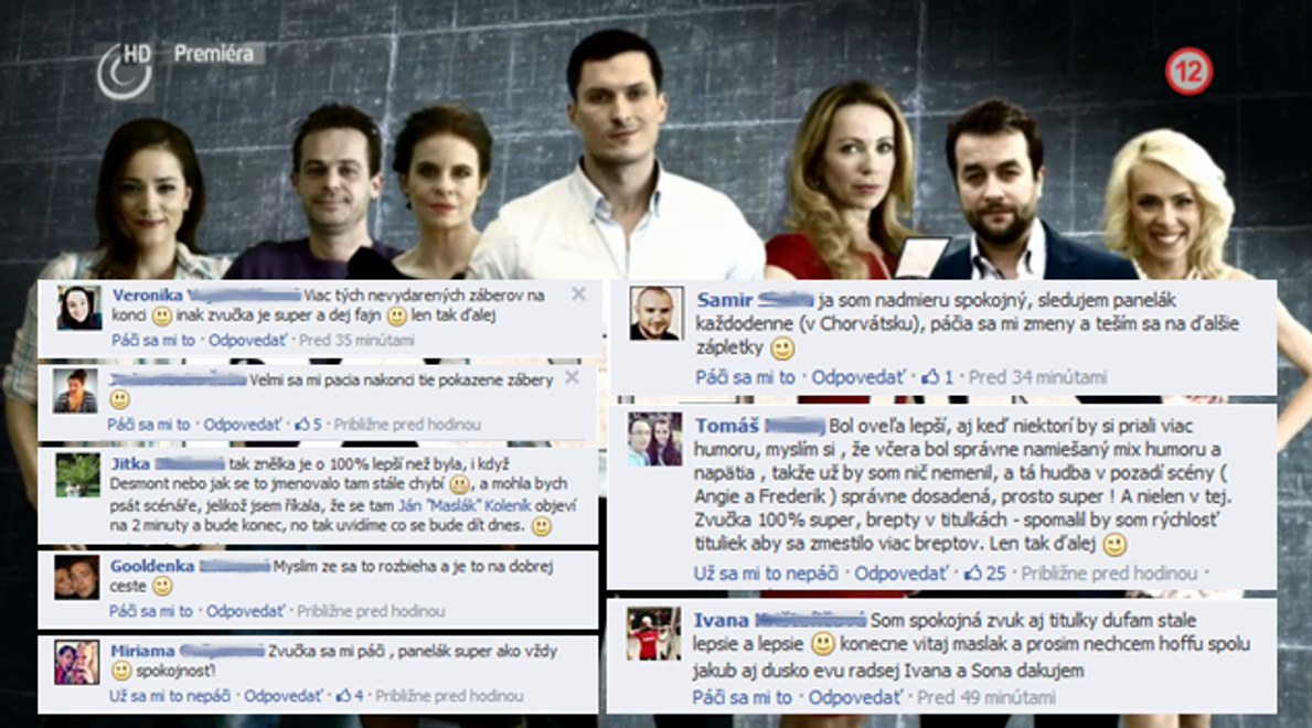 Pozitívne reakcie od divákov Paneláku na Facebooku: Presne takto sa nám to páči!