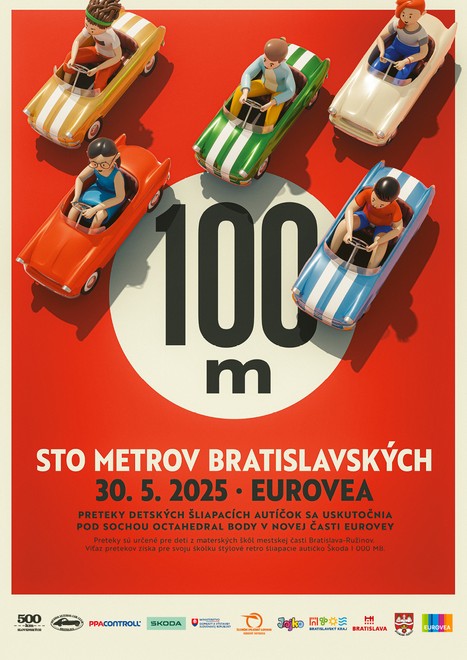 100 metrov bratislavských, preteky šliapacích autíčok pre materské škôlky