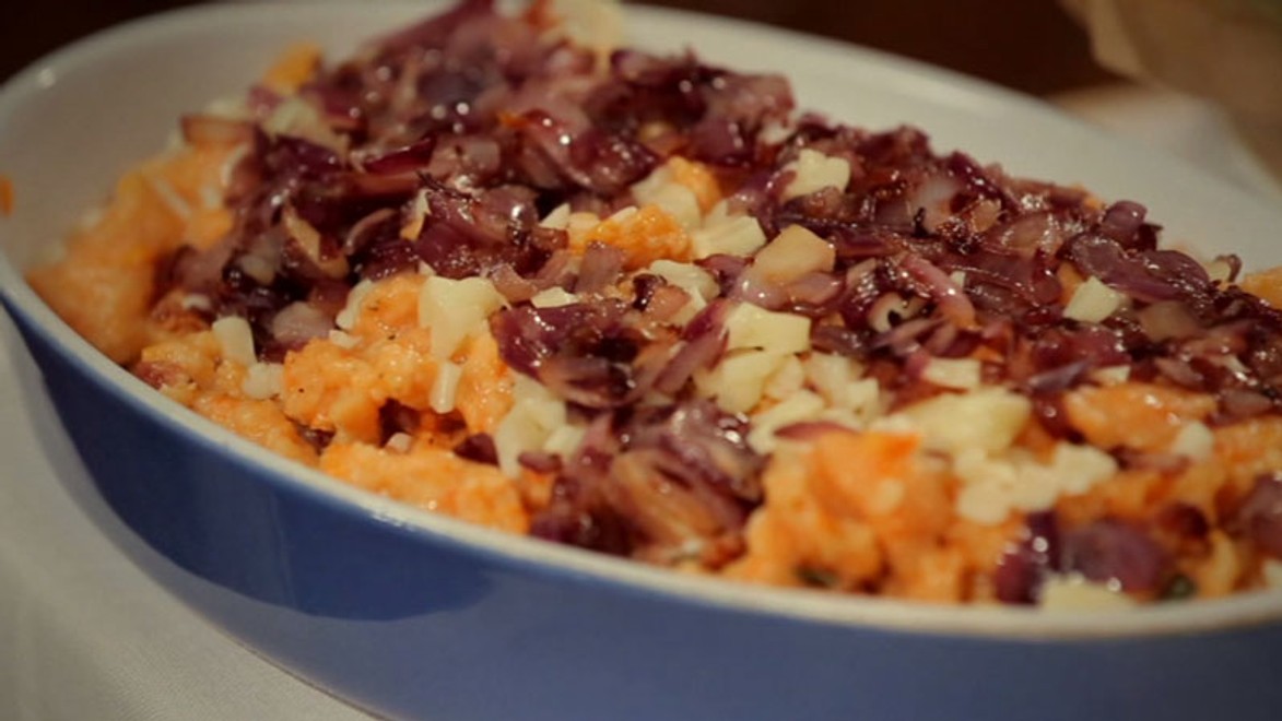 Hlavné jedlo: Tekvicové halušky so šalviou